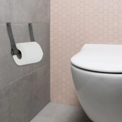 Leren toiletrolhouder | met plakstrip